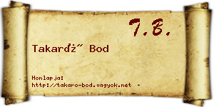 Takaró Bod névjegykártya